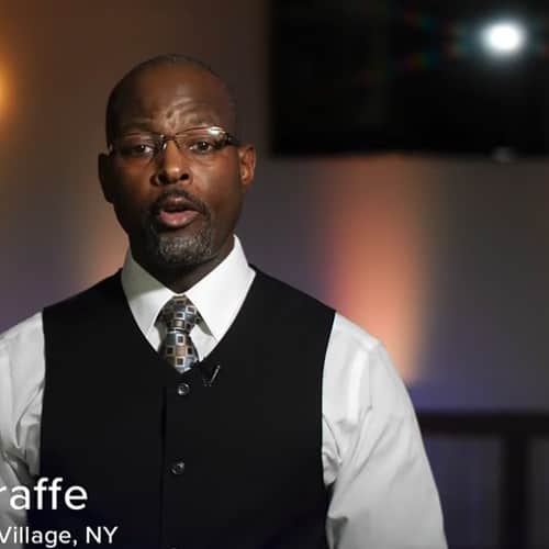 Pastor standing in church