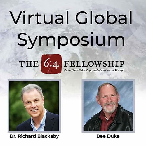 a globe in the background with the Virtual Global Symposium title and speakers for the session: Healthy Rhythms to Avoid Pastoral Burnout