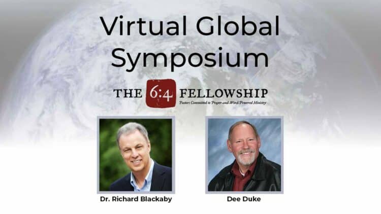 a globe in the background with the Virtual Global Symposium title and speakers for the session: Healthy Rhythms to Avoid Pastoral Burnout